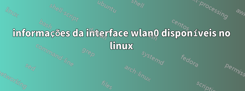 informações da interface wlan0 disponíveis no linux