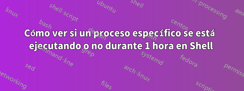 Cómo ver si un proceso específico se está ejecutando o no durante 1 hora en Shell