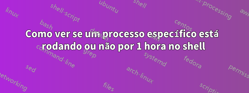 Como ver se um processo específico está rodando ou não por 1 hora no shell