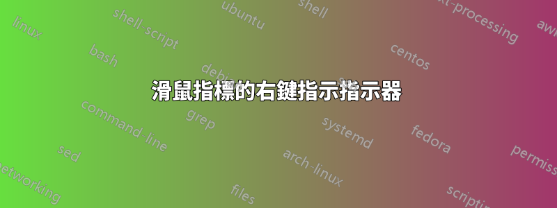 滑鼠指標的右鍵指示指示器