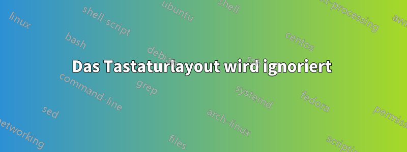 Das Tastaturlayout wird ignoriert