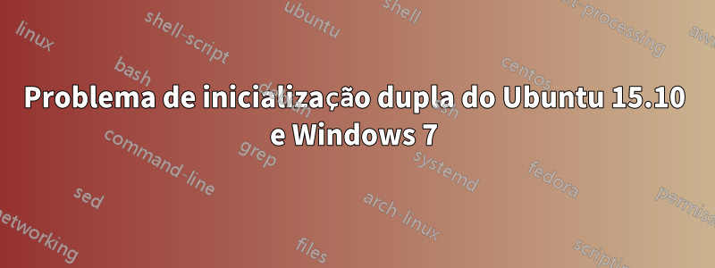 Problema de inicialização dupla do Ubuntu 15.10 e Windows 7