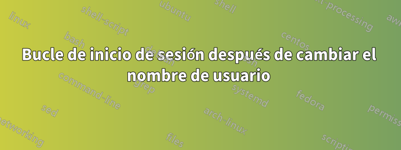 Bucle de inicio de sesión después de cambiar el nombre de usuario