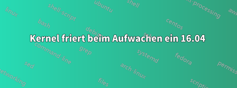 Kernel friert beim Aufwachen ein 16.04