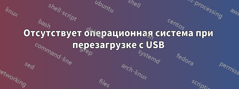 Отсутствует операционная система при перезагрузке с USB