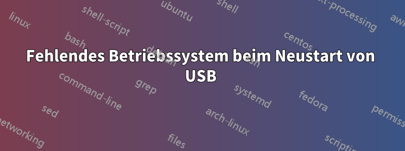 Fehlendes Betriebssystem beim Neustart von USB