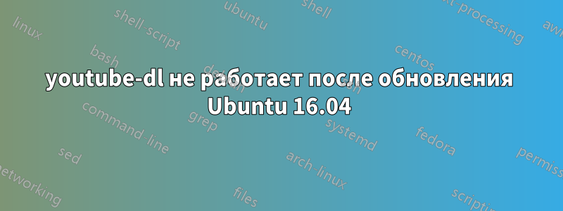 youtube-dl не работает после обновления Ubuntu 16.04