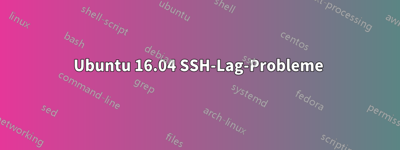 Ubuntu 16.04 SSH-Lag-Probleme