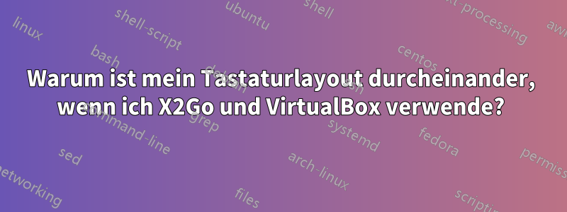 Warum ist mein Tastaturlayout durcheinander, wenn ich X2Go und VirtualBox verwende?