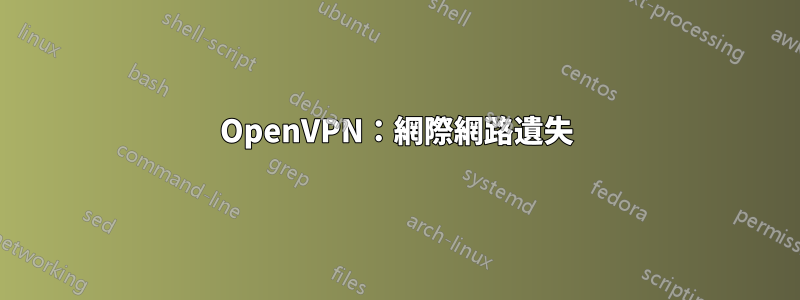 OpenVPN：網際網路遺失