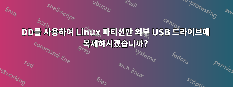 DD를 사용하여 Linux 파티션만 외부 USB 드라이브에 복제하시겠습니까?