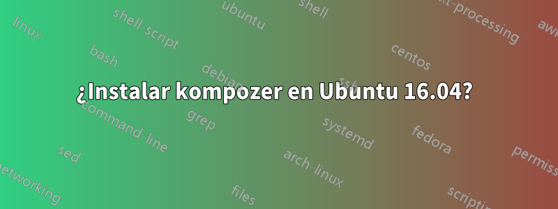 ¿Instalar kompozer en Ubuntu 16.04? 