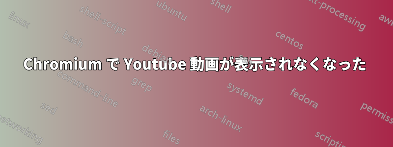 Chromium で Youtube 動画が表示されなくなった