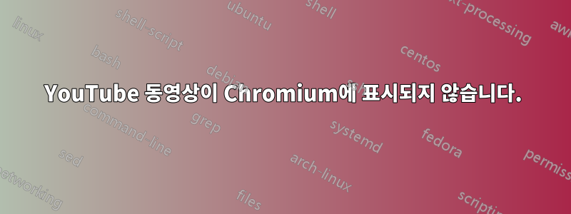 YouTube 동영상이 Chromium에 표시되지 않습니다.