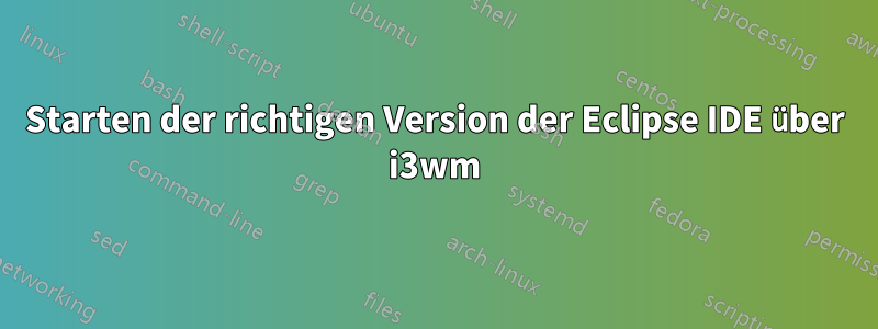 Starten der richtigen Version der Eclipse IDE über i3wm