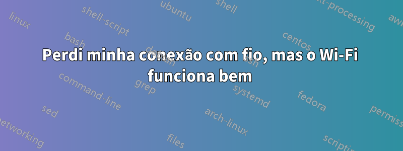 Perdi minha conexão com fio, mas o Wi-Fi funciona bem