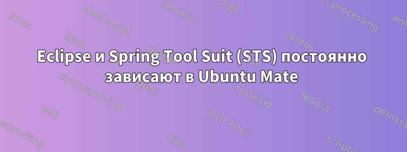 Eclipse и Spring Tool Suit (STS) постоянно зависают в Ubuntu Mate