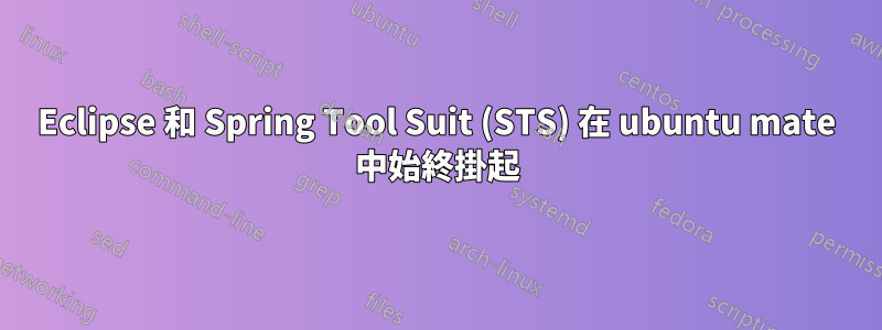 Eclipse 和 Spring Tool Suit (STS) 在 ubuntu mate 中始終掛起