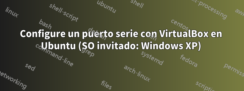 Configure un puerto serie con VirtualBox en Ubuntu (SO invitado: Windows XP)