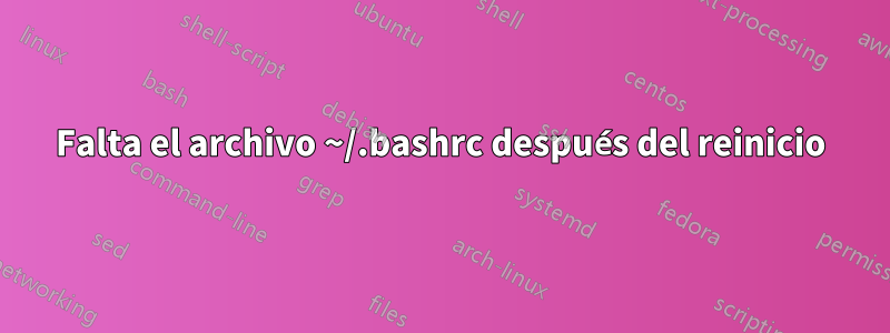 Falta el archivo ~/.bashrc después del reinicio