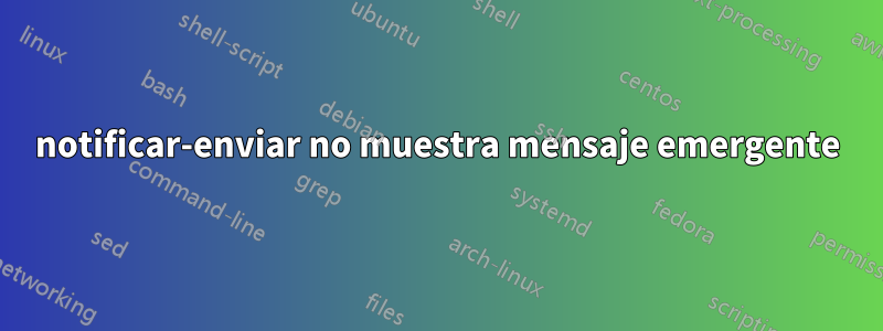 notificar-enviar no muestra mensaje emergente