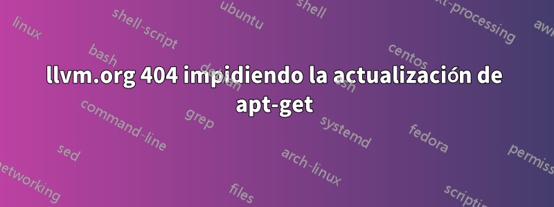llvm.org 404 impidiendo la actualización de apt-get