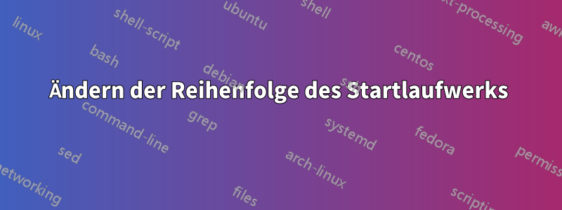 Ändern der Reihenfolge des Startlaufwerks