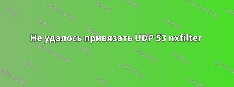 Не удалось привязать UDP 53 nxfilter