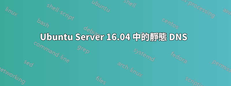 Ubuntu Server 16.04 中的靜態 DNS 