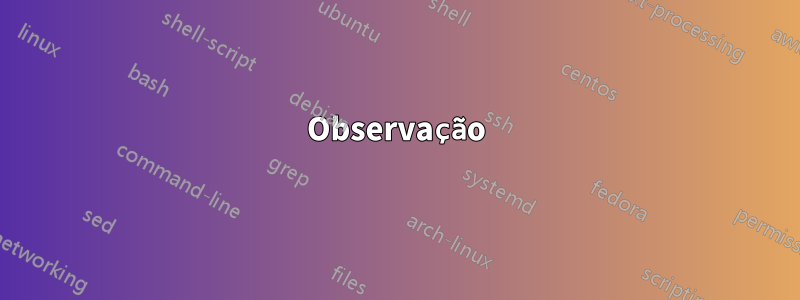 Observação