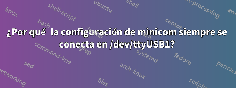 ¿Por qué la configuración de minicom siempre se conecta en /dev/ttyUSB1?