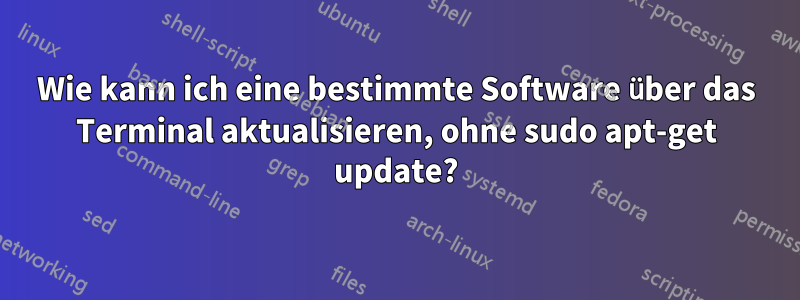 Wie kann ich eine bestimmte Software über das Terminal aktualisieren, ohne sudo apt-get update?