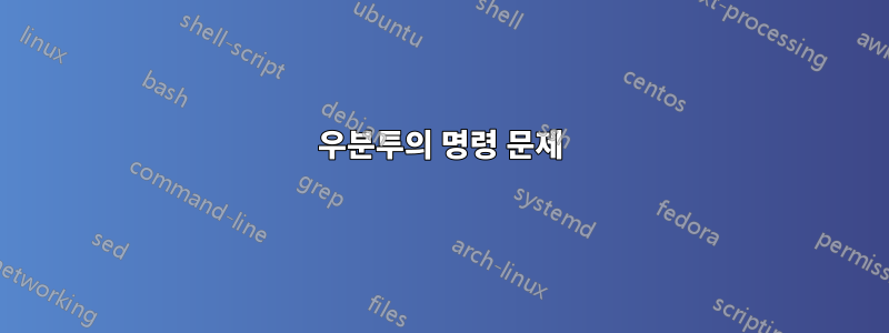 우분투의 명령 문제