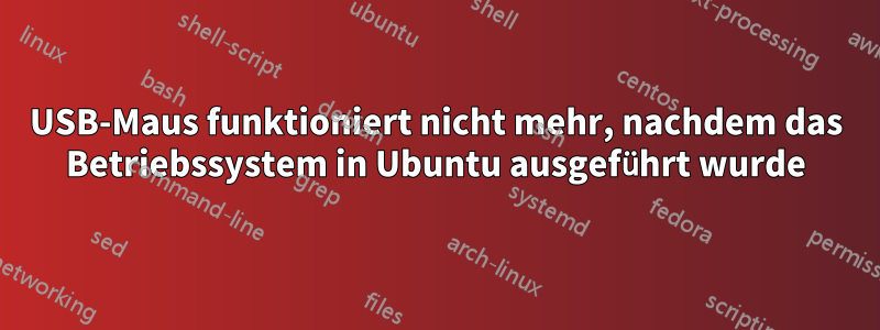 USB-Maus funktioniert nicht mehr, nachdem das Betriebssystem in Ubuntu ausgeführt wurde