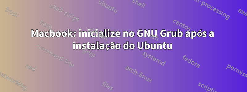 Macbook: inicialize no GNU Grub após a instalação do Ubuntu