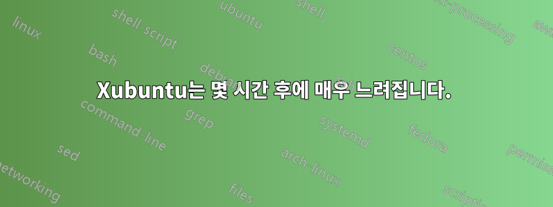 Xubuntu는 몇 시간 후에 매우 느려집니다.