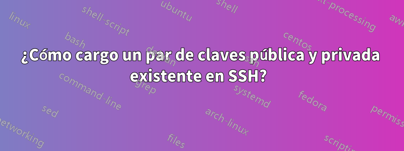 ¿Cómo cargo un par de claves pública y privada existente en SSH? 