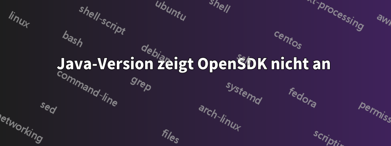 Java-Version zeigt OpenSDK nicht an