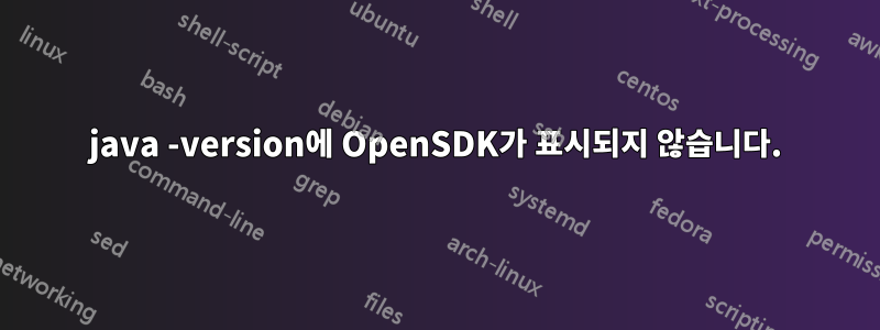 java -version에 OpenSDK가 표시되지 않습니다.