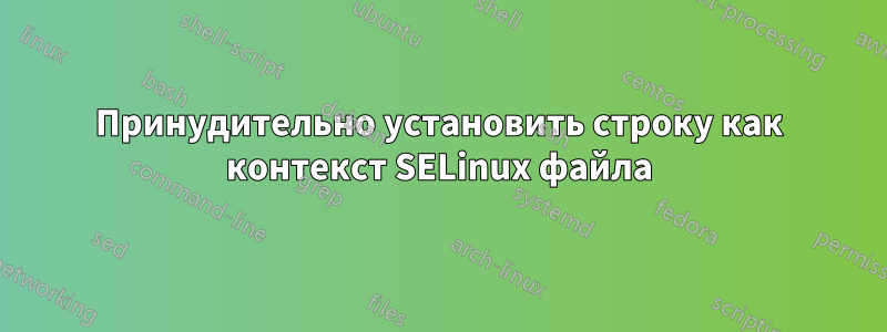 Принудительно установить строку как контекст SELinux файла