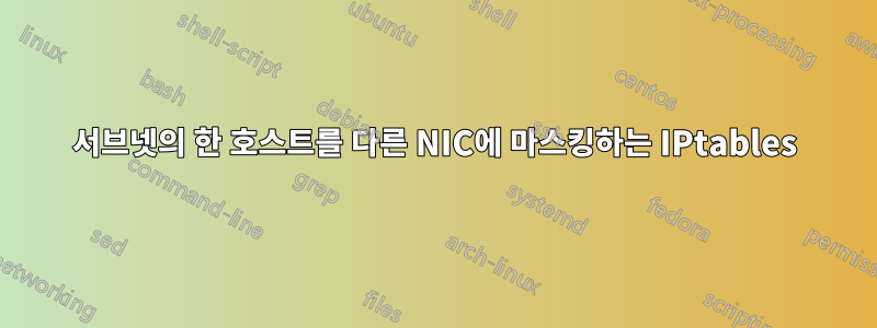 서브넷의 한 호스트를 다른 NIC에 마스킹하는 IPtables