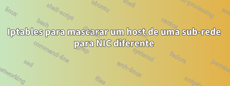 Iptables para mascarar um host de uma sub-rede para NIC diferente