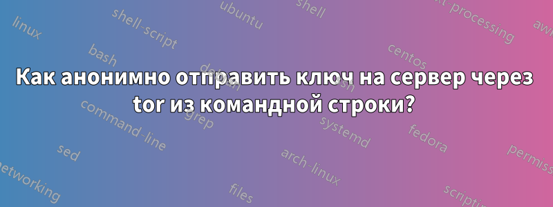 Как анонимно отправить ключ на сервер через tor из командной строки?