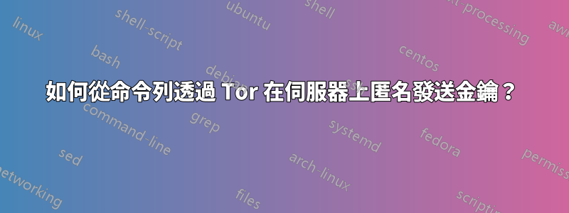 如何從命令列透過 Tor 在伺服器上匿名發送金鑰？