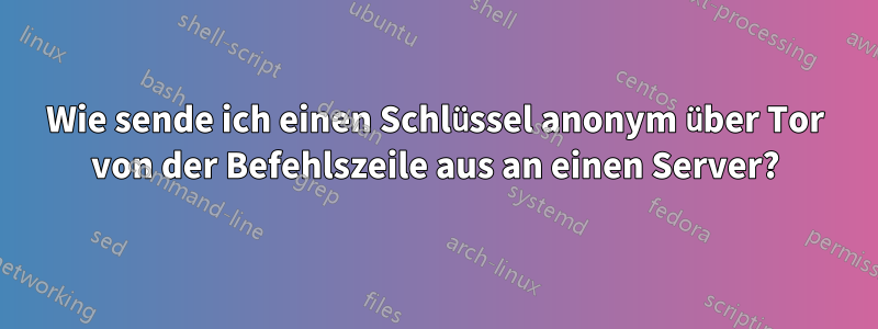 Wie sende ich einen Schlüssel anonym über Tor von der Befehlszeile aus an einen Server?