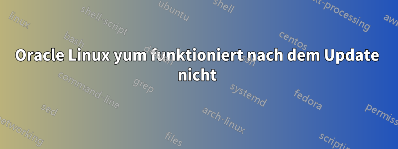 Oracle Linux yum funktioniert nach dem Update nicht