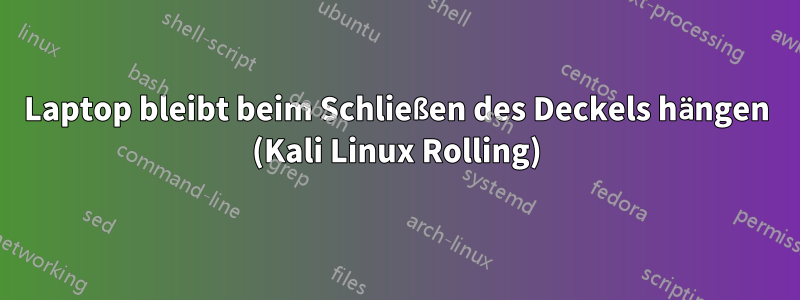 Laptop bleibt beim Schließen des Deckels hängen (Kali Linux Rolling)