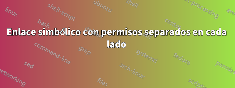 Enlace simbólico con permisos separados en cada lado