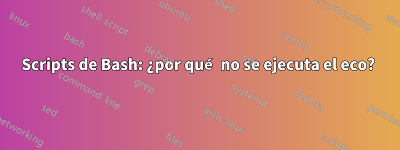 Scripts de Bash: ¿por qué no se ejecuta el eco?