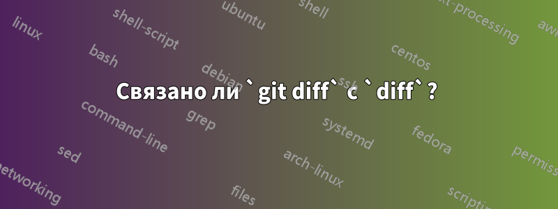 Связано ли `git diff` с `diff`?